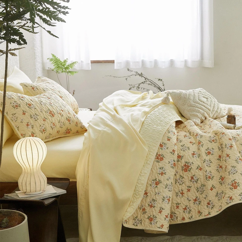 - Juego de Edredón Floral, Pequeña Flor Botánica Cottagecore Shabby Chic para Mujer T... Foto 4 de 4