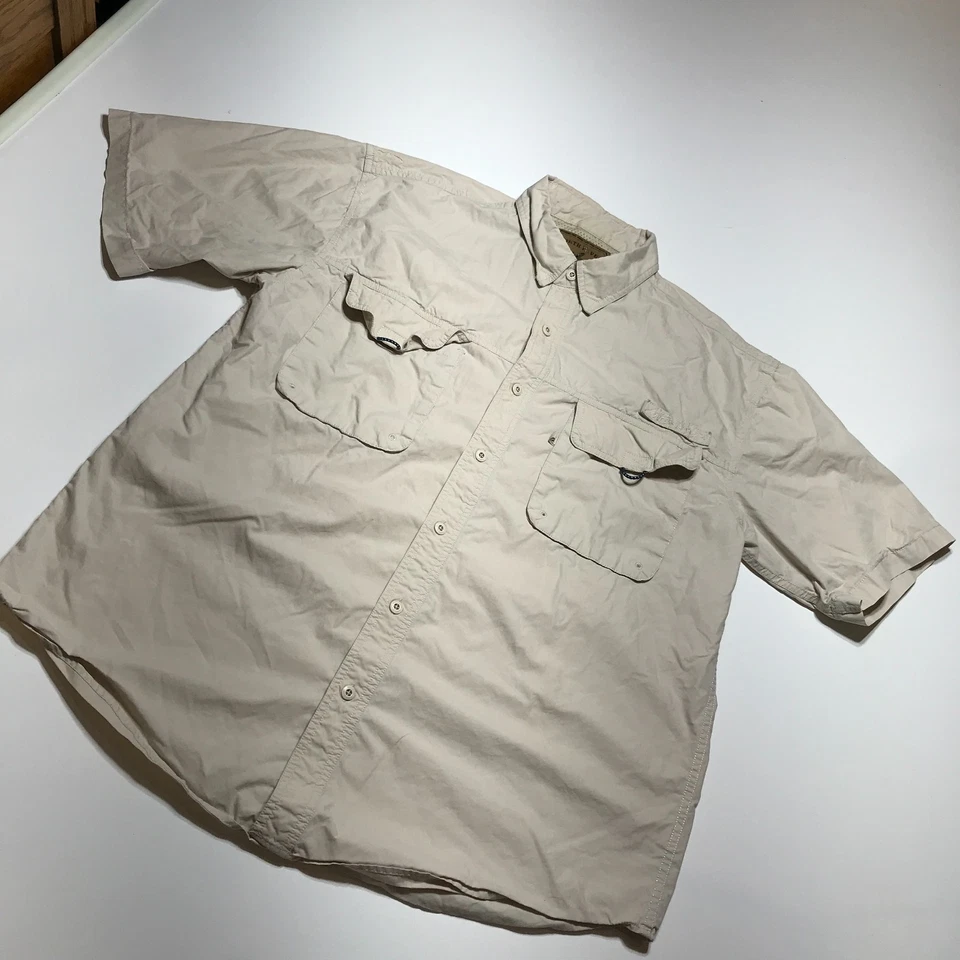 Camisa North River Pesca Senderismo Aire Libre Abotonada Caza Bronceada Utilitaria Para Hombres L Foto 2 de 4