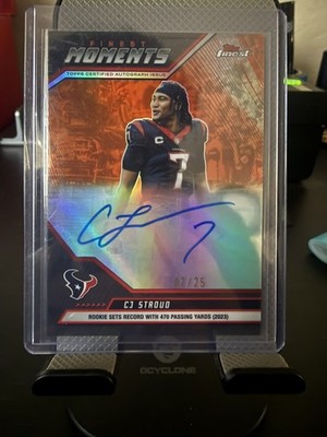 C.J. Stroud Texans 2025 Topps Finest Moments On-Card Auto /25 #FMA-CJS 