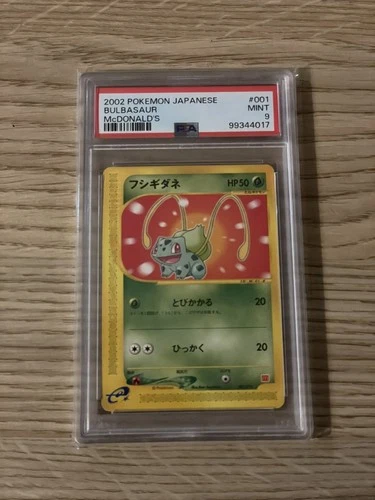 PSA 9 Japanese Bulbasaur McDonald's 2002 Promo Pokemon Card 001/018