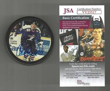 Claude Lemieux Signed Colorado Avalanche NHLPA Photo Puck JSA COA