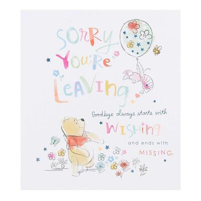 Hallmark Disney Winnie the Pooh Leaving Card Wishing You Happiness - Small