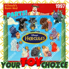 McDonald's 1997 HERCULES Disney MOVIE Roman GOD CASE Titan Your TOY PART Choice