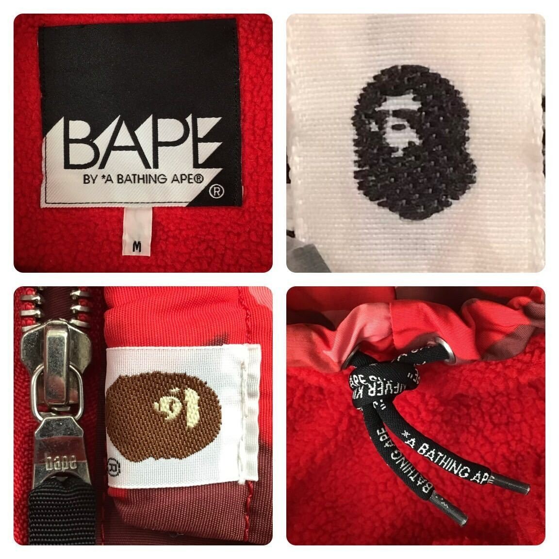 BAPE 初期 Pharrell camo ニット マフラー ベイプ APE Bape pharrell red camo - Gem