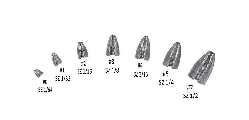 Water Gremlin Bull-Shot Bullet Shaped Split Shot PBS-(Select Size, weight)