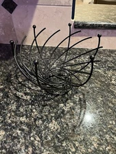 Modern Black Iron Wire Fruit Basket / Bowl Multipurpose Stylish Display Kitchen