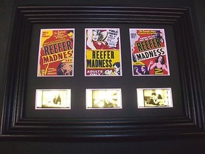 REEFER MADNESS Framed Trio Movie Film Cell Memorabilia - Compliments dvd poster