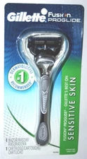 Gillette FUSION Proglide Silvertouch Sensitive Skin Razor handle Shaver Refills