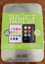 Watercolor Paints Art 101 Mini Travel Watercolor Travel Kit In Storage Tin 3