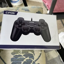 Cipon Wired Controller Compatible with PS-2 Console, Black Remote Gamepad
