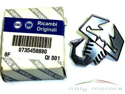 Coppia Distintivo Moto Scorpione Metallo Qualità 3D Cromo