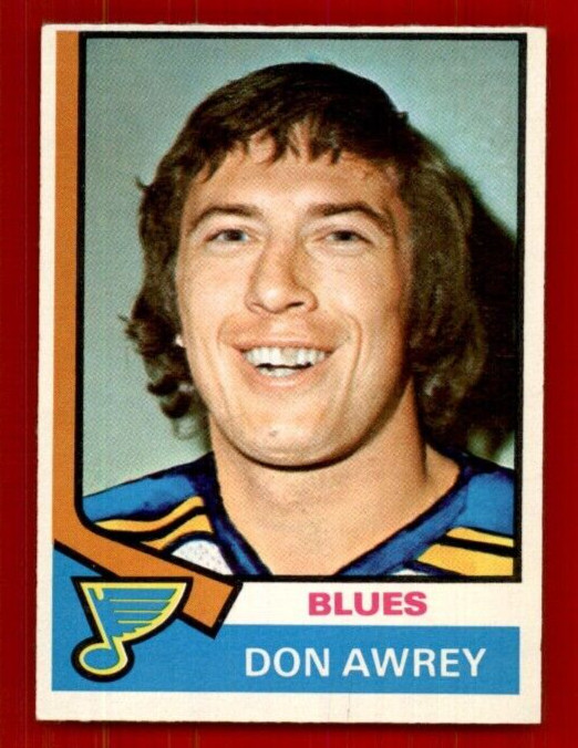 1974-75 O-Pee-Chee #80 Don Awrey EXMT
