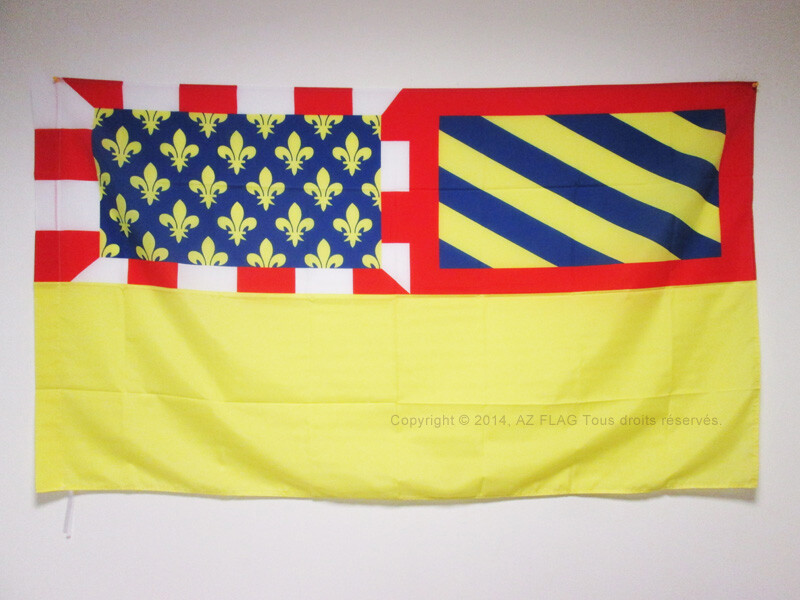 AZ FLAG Tischflagge Département Côte D'Or – 21x14 Cm, Polyester, Mit Schwarzem Kunststoffständer