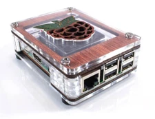 C4Labs - Zebra Inlay Fan Case (Wood) ~ for Raspberry Pi 4B, 3B+