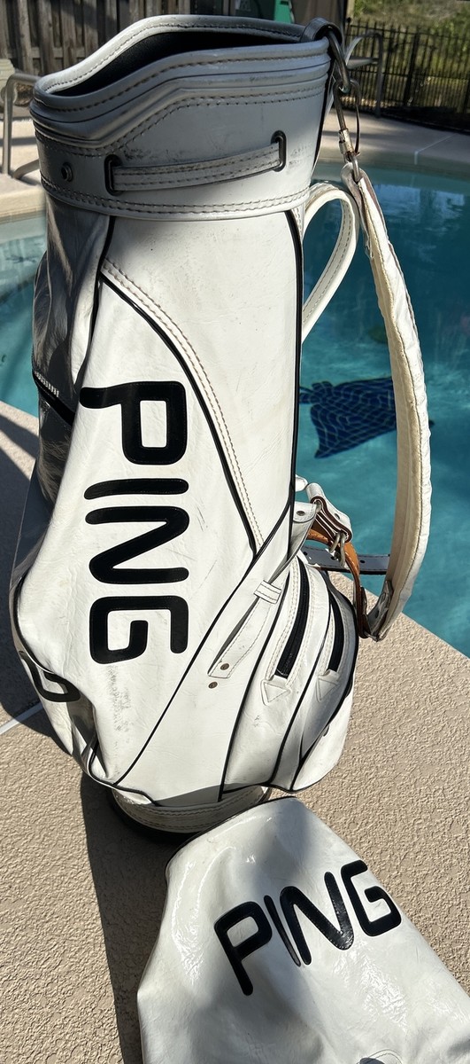 PINGツアーバッグ　ヴィンテージ PING Tour Golf Bag Vintage Classic Black Logo Faux White