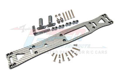 GPM Carbon Fiber (Silver) + Aluminum Sub Chassis For TAMIYA 1/10
