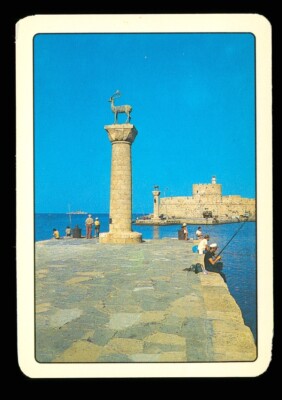 1 x Joker playing card Greece Rhodes Island map of r AE 518