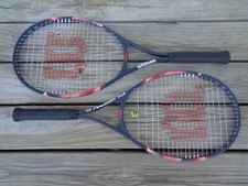 2 WILSON FUSION XL TENNIS RACKETS - 4 3/8" GRIP - 112 sq. in - BABOLAT DAMPNER