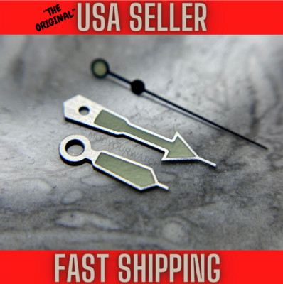 Silver ''CLASSIC SKX'' GREEN C3 LUME Hands Fits NH35,NH36,7s26,7s36 SKX007.