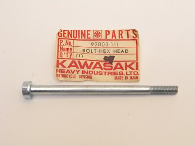 1) OEM Kawasaki 92003-111 Hex Head Bolt 6X99 NOS NEW Z1 KZ1000