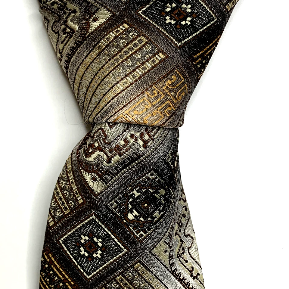 Corbata DON LOPER Beverly Hills Para Hombre 100% Poliéster Diseñador EE. UU. Geométrica Usada en Excelente Condición  Foto 2 de 4