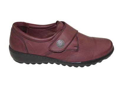 Gemini,Damenlerderhalbschuh,bordo,Weite G