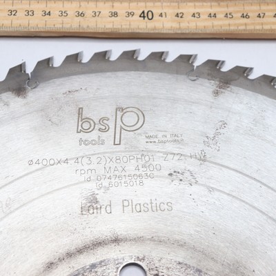 BSP Saw Balde 100 Teeth 400 X 4 X 80 PH01 14.75'' Dia 0747615063C