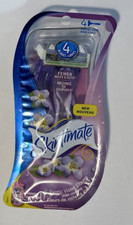 Skintimate Disposable Exotic Violet Blooms 4 Blade Razor- 4 count NEW