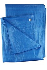 Blue Waterproof Tarpaulin Ground Camping Sheet, Multipurpose, Cover Furniture