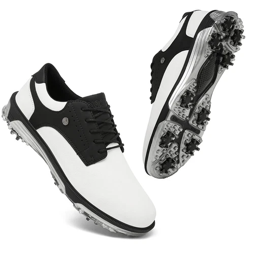 Herren Wasserdicht Golfschuhe Golf Sport Turnschuhe Outdoor Wandern Schuhe Schwarz - Bild 14 von 28