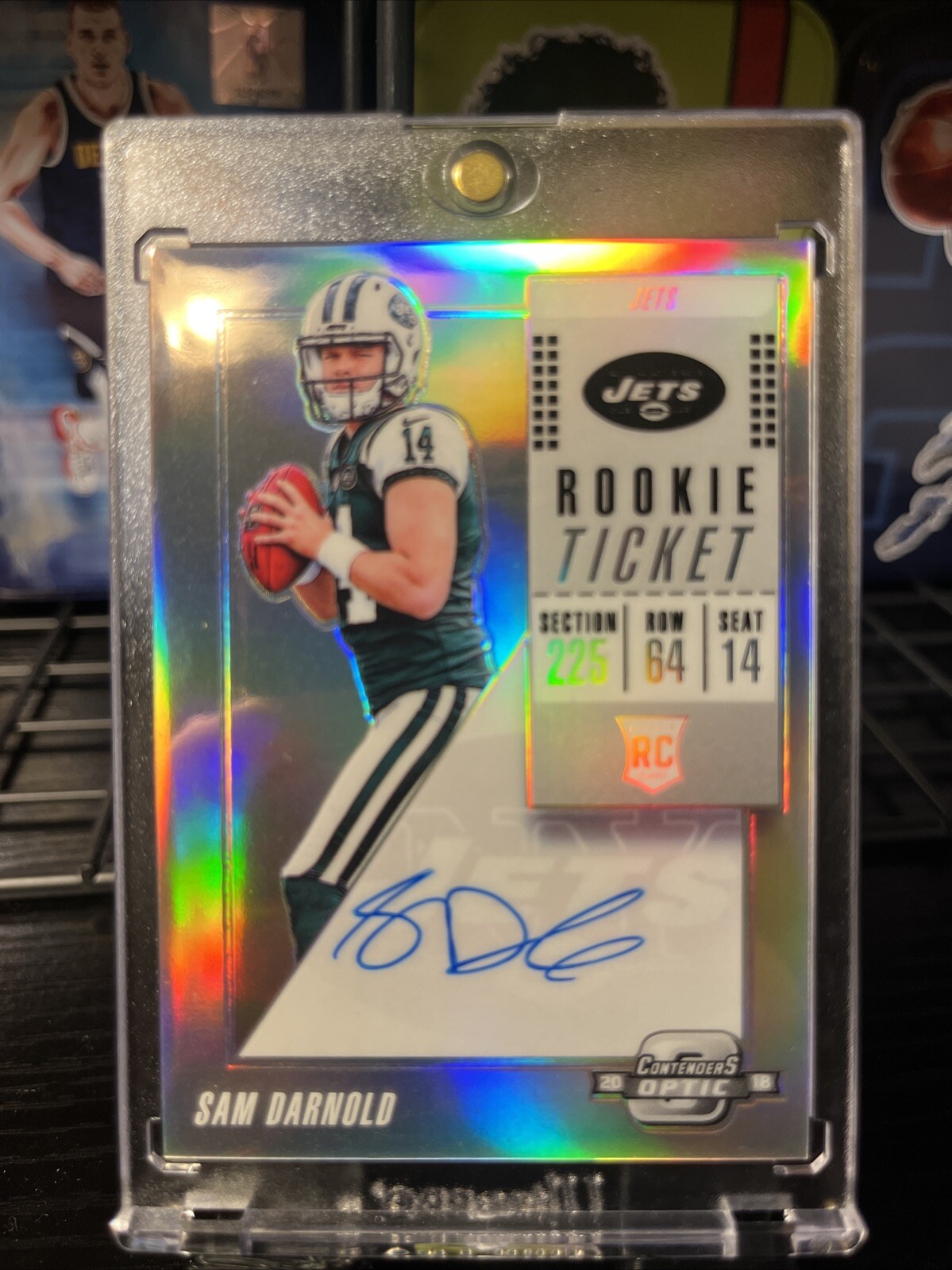 Sam Darnold Optic Contenders #103 Silver Prizm ON CARD AUTO 2018 Rookie Gemmint!
