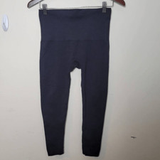 Spanx Women's Seamless Crop Leggings Black Leggings Large