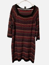 Lane Bryant Sweater Dress Women’s 18/20 Semi Sheer Multicored Bright Stretch