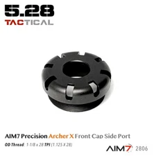 Aim7 ALPHACLOAK Brake Billet 1.125X28 (1 1/8X28 TPI) End Cap Steel Black