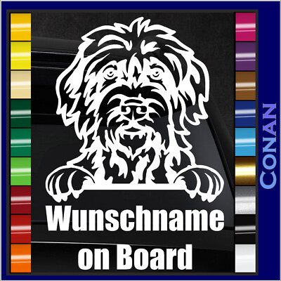 Rauhhaariger Pointing Griffon Auto Aufkleber mit Wunschname Hund Sticker Dog