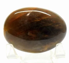 60mm Black & Peach Moonstone Specimen Polished Crystal Mineral Stone Madagascar	
