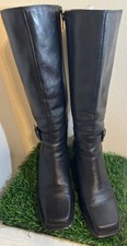 Soft Faux Leather Women  s Black Boots with Zipper Size 10 Regular