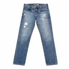 Big Star 1974 Low Rise Straight Leg Distressed Jeans Women  s Size 28 Light Wash