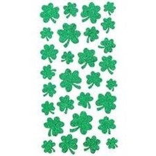 3-d Glitter Foam Dimensional Stickers - Shamrocks