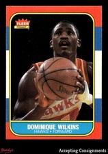 1986-87 Fleer #121 Dominique Wilkins RC ROOKIE HAWKS HOF