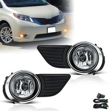 Spiegeer Fog Lights Assembly 2011 2012 2013 Clear Lens With Chrome Bezels