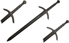 41 1/4" Polypropylene Black Long Knight Medieval Sword Performance