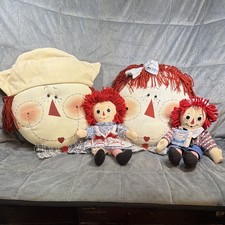 Aurora Raggedy Ann & Andy 4pc Lot 11in Rag & ...