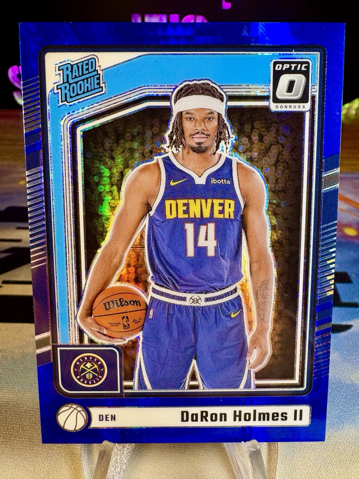 2024-25 DaRon Holmes II Panini Donruss Optic Blue Hyper /175 Rated Rookie #262