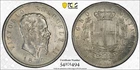 Z4 Italy 1870-R Silver 5 Lire PCGS MS-62 Pop:1/1 Only 1 Finer