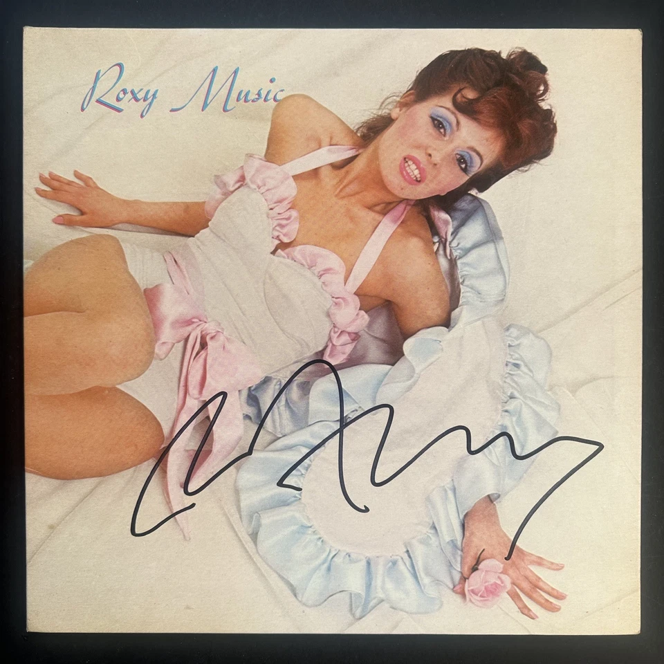 Bryan Ferry Roxy Music Authentic Hand Signed Vinyl Record Album LP 1972 Eno - Image 2 of 4