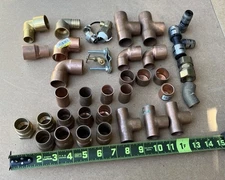 Plumbing Copper And Assorted Plumbing Fittings Lot