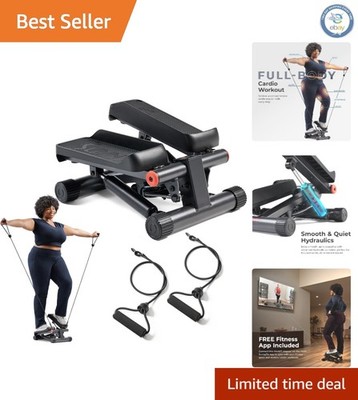 Smart Mini Stepper with Resistance Bands & SunnyFit App   Ultimate Home Gym
