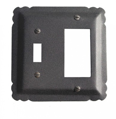 Switchplate Black Wrought Iron GFI/Toggle 5 1/4'' Renovators Supply