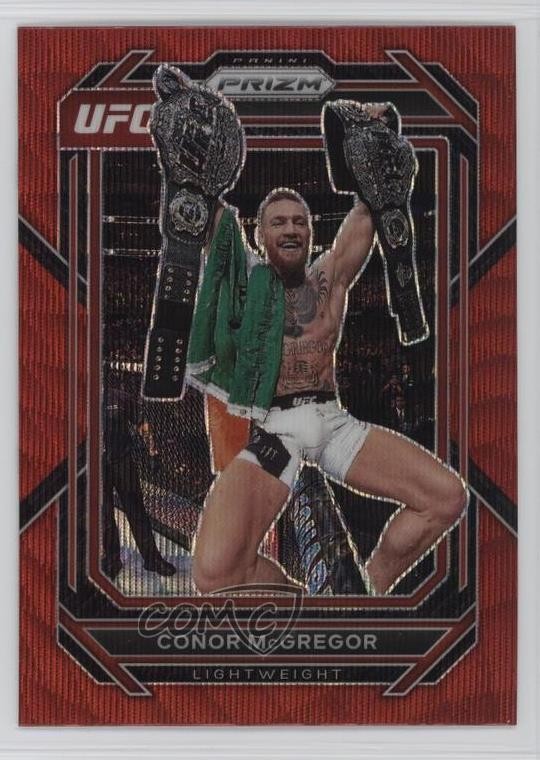 2023 Panini Prizm UFC Ruby Wave Prizm Conor McGregor #125 00y3